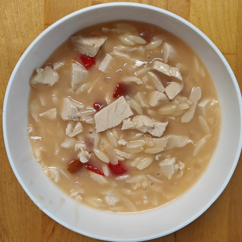 Roasted Red Pepper Chicken and Orzo