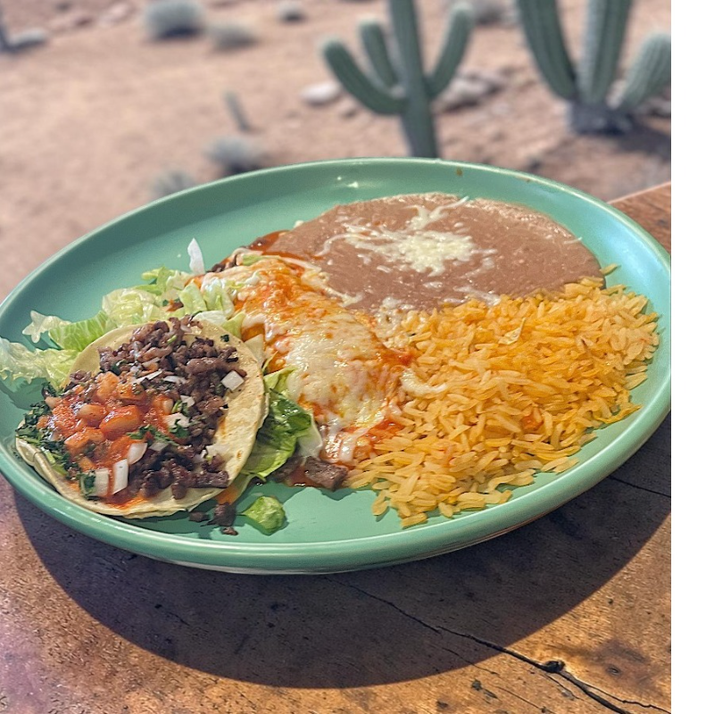 #7. Enchilada y Taco Combo