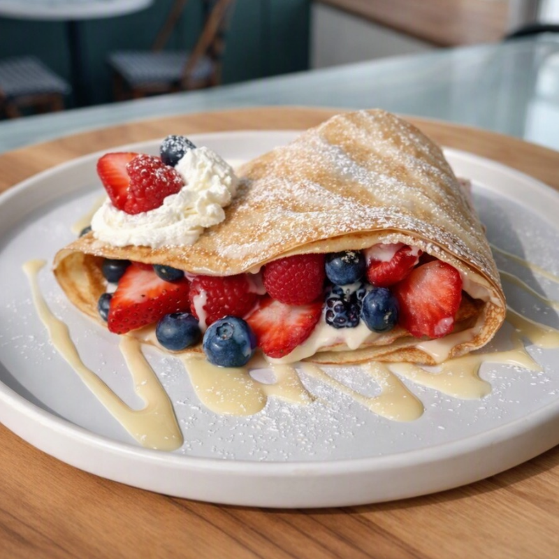 Berry Cream Cheese Crepe